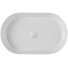 Kiora 580mm Matte White Oval Ceramic Above Counter Basin